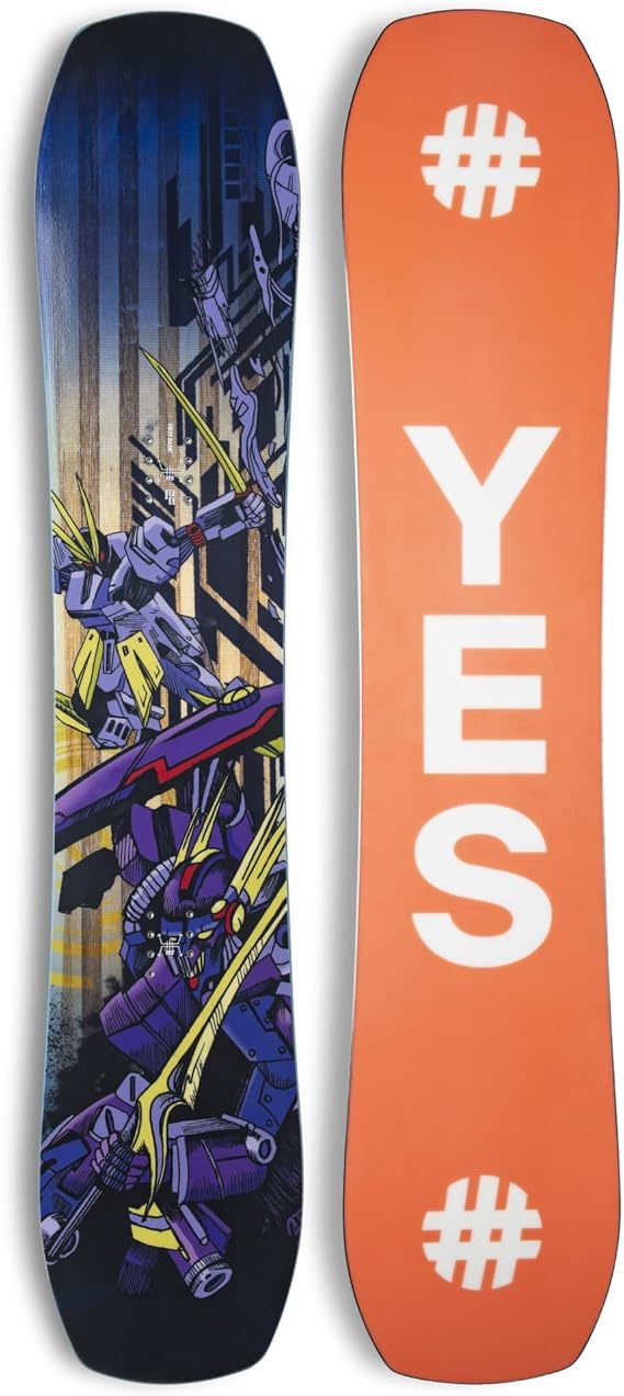 YES First Basic Snowboard Easy-Riding All-Mountain Board for Beginner to Intermediate Riders - Size 142 - Color Black - Season 2026