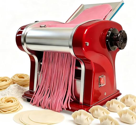 Electric Pasta Maker Machine, 135W Commercial Dough Sheeter with 2.5mm Blade, Adjustable 0.3-4mm Thickness, for Pasta, Dumplings Restaurant & Home Use