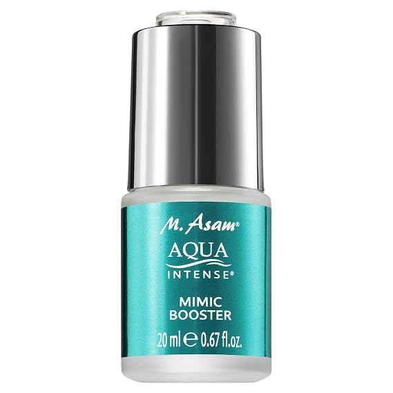 M. Asam AQUA INTENSE Mimic Booster Serum (0.67 Fl Oz) Facial moisturizer with hyaluronic acid & high-tech peptide for targeted smoothing of expression lines, fragnance-free and vegan