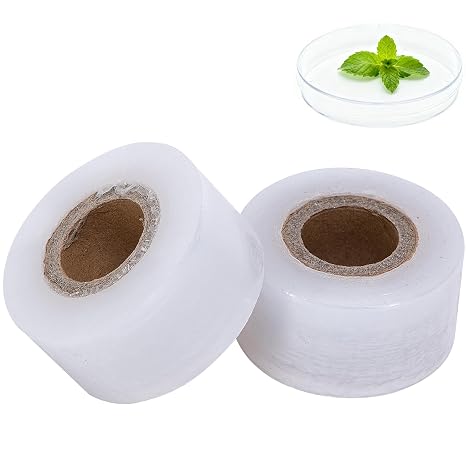 2 Roll Clear Petri Dish Film, 656' x 1.2" Moisture Proof Lab Sealing Film | All Purpose Laboratory Sealing Poly Films for Petri Dish and Nursery Grafting