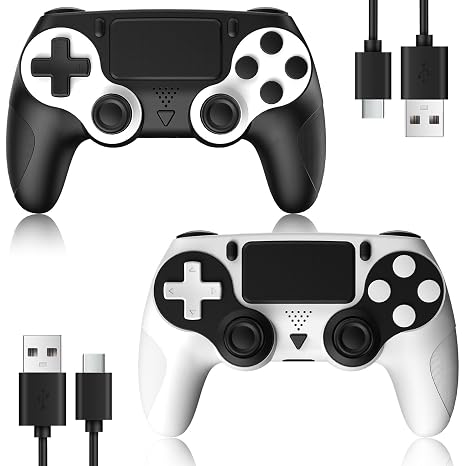 DEFNDR 2 Pack Wireless Controller Compatible with PS4 / Pro/Slim,with 6-Axis Motion Sensor/Double Vibration/3.5mm Audio Jack