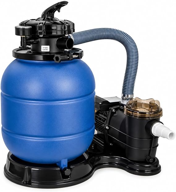 XtremepowerUS 13" Sand Filter Above Ground Pools Pump 2400GPH 4-Way Valve Swimming Pool with Pool Pump 10,000GAL Capacity