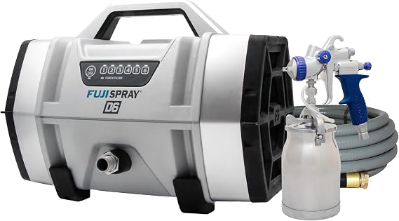 Fuji Spray 4006-T70 - D6 6-Stage HVLP Turbine Sprayer w/ T70 HVLP Spray Gun, 11.5 PSI Power to Spray Almost Any Coating Undiluted | Bottom-feed applicator, 11.5 PSI, adjustable fan pattern