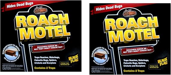 Black Flag Roach Motel Insect Trap(2 Packs 4 Traps)