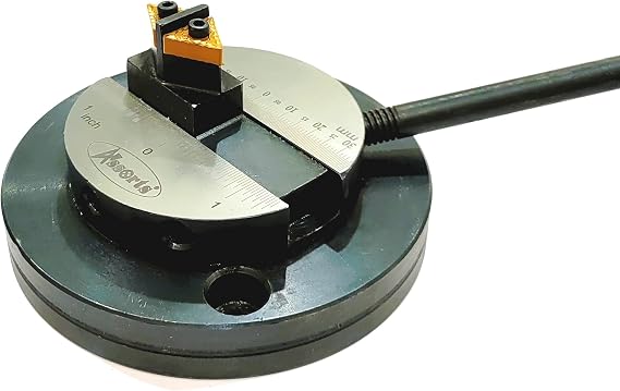 Lathe Ball Turning Attachment Round Base with Size Scale Double Bit Convex & Concave Metal Sphere Radius Turning Tool | Fits Myford & Similar Lathes | Precision Metalworking Accessory