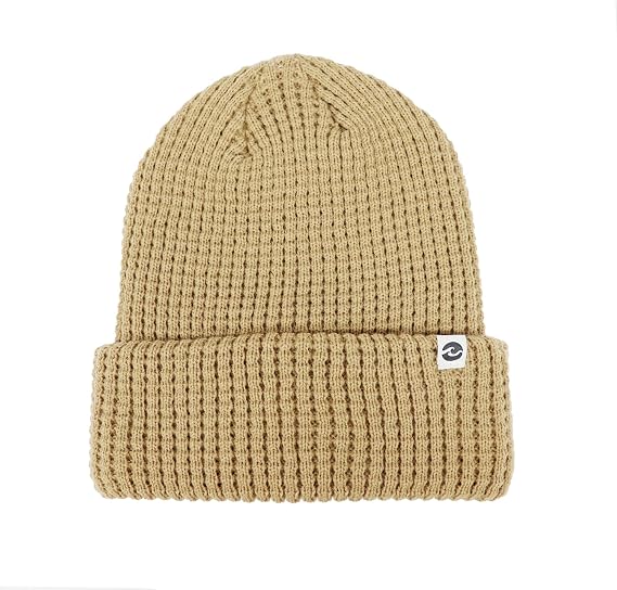 Classic Waffle Beanie for Men and Women Winter Cuffed Knit Hat Warm Thick Double Layer Slouchy Ultra-Soft Beanie Hats
