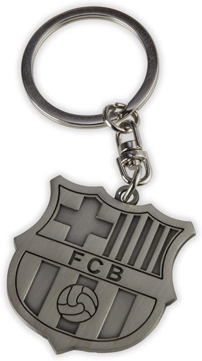AWEHIRU FC Barcelona Metal Keychain Keyring Key Ring Key Chain - Official FCB Merchandise - Makes a Great Gift Souvenir (Metal)