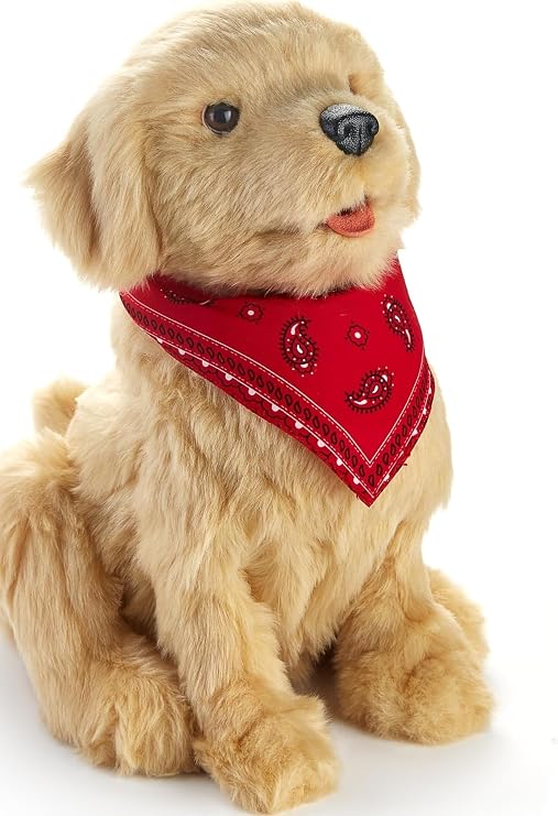 JOY FOR ALL Ageless Innovation Companion Pet for Seniors - Lifelike Animatronic Dog - Realistic Soft-Touch Coat & Heartbeat - Therapy Stuffed Animal - Toy for Alzheimer's & Dementia - Golden Pup