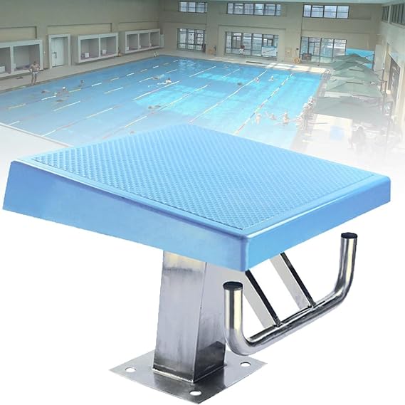 Stainless Steel Dive Boards,Swimming Pool Diving Platform,Diving Board with Stainless Steel Base,Non-Slip Surface,Square Base,for Private Swimming Pools/Stadiums,A