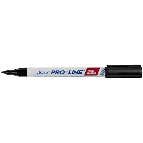 Markal Pro-Line Fine Tip Liquid Paint Marker with 1/16" Bullet Tip, Black (Pack of 12)