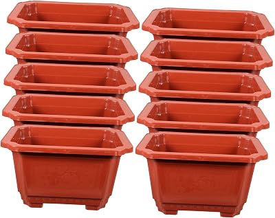 ibasenice Thickened Japanese Bonsai Pots Pcs Rectangular Flower Pots for Growing Bonsai Decor