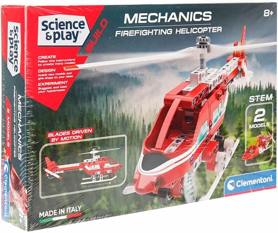 Clementoni Mechanical Laboratory Firefighting Helicopter
