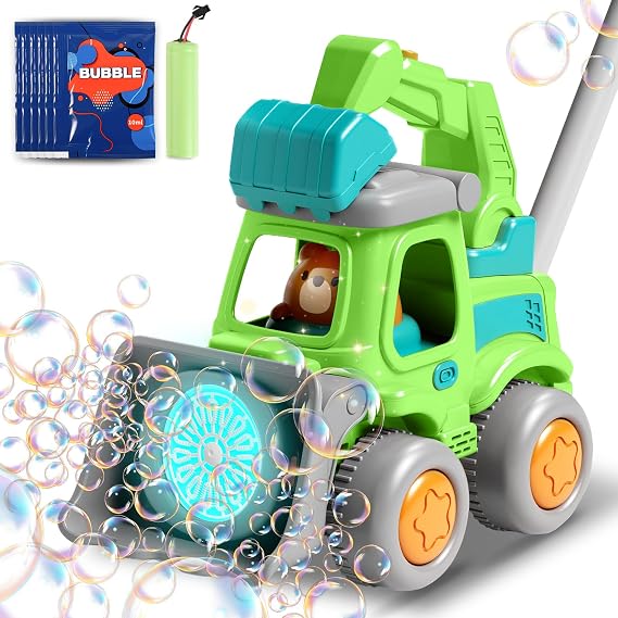 Bubble Machine for Toddlers 1-4 Age,CreatiMachi Bubble Lawn Mower for Kids