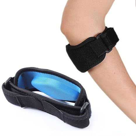 Elbow Brace, 2 Pack Tennis Elbow Brace for Men & Women, Golfer's Elbow Strap Compression Pad (Deep Sky Blue)