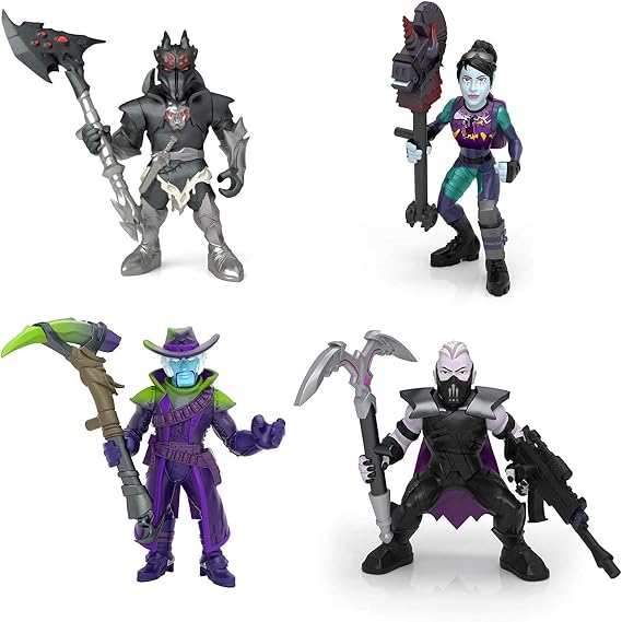 Fortnite Battle Royale Collection Figures - Deadfire, Sanctum, Spider Knight, Dark Bomber Squad Pack 4, Multi-Colour
