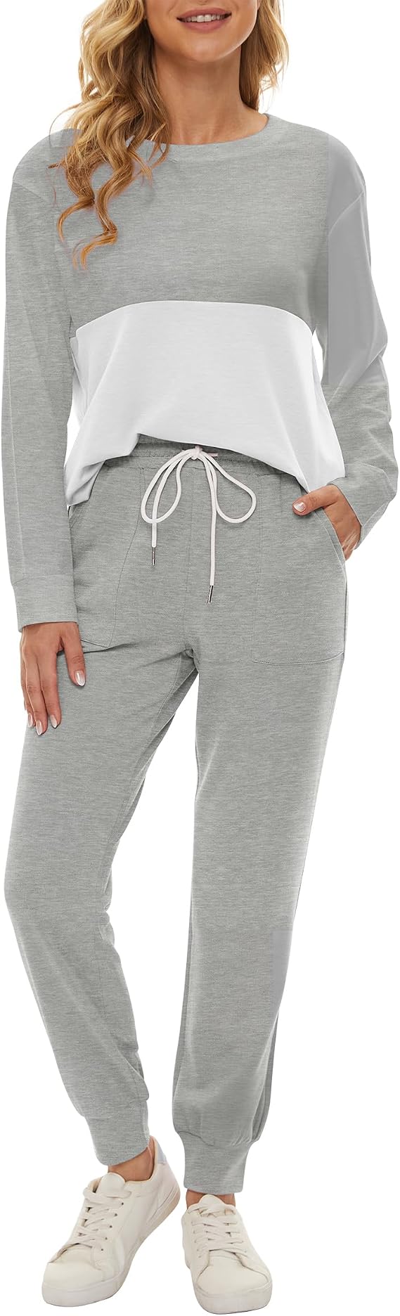 Fengbay 2 Piece Sets for Women Long Sleeve Tops Sweatpants Lounge Set Fall