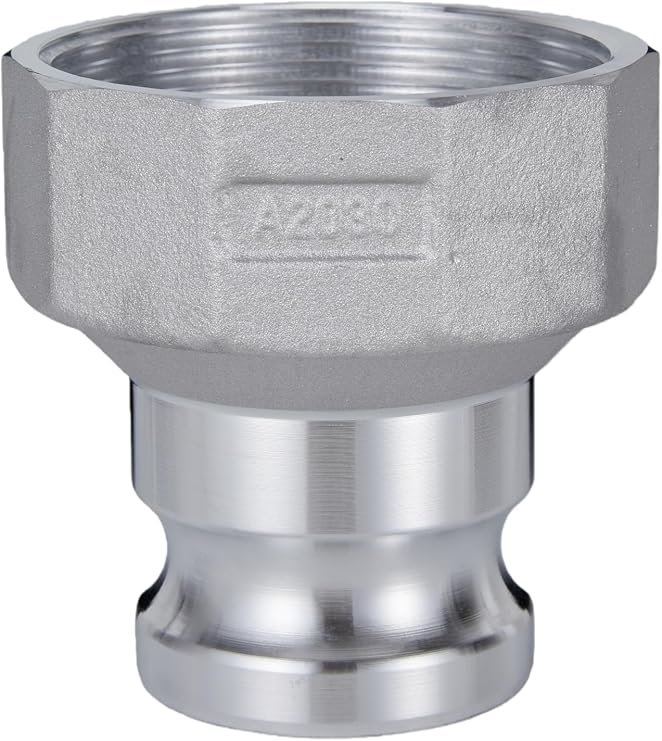 Aluminum Type AR Camlock Fitting, 2" Male Camlock x 3" Female NPT Thread