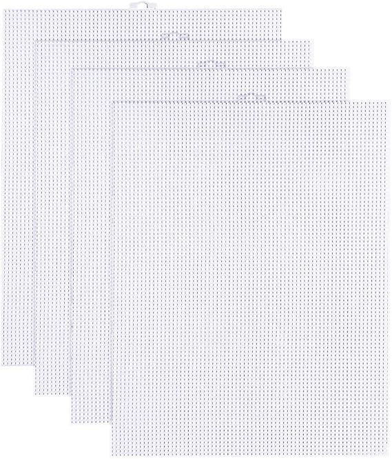 4 Pcs Plastic Mesh Canvas Sheets, Plastic Canvas Sheets