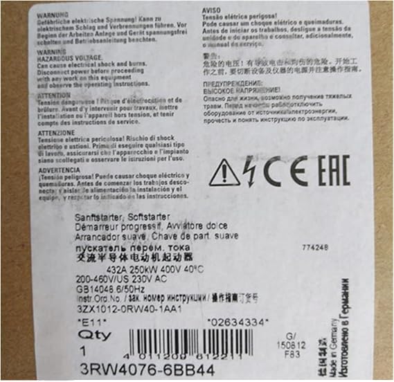 3RW4076-6BB44 3RW40766BB44 New in Box Expedited
