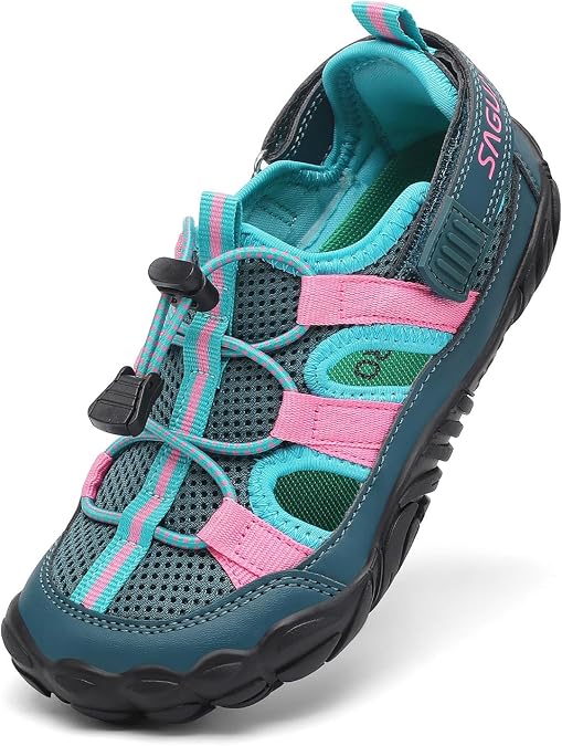 SAGUARO Kids Barefoot Sandals,Closed Toe Barefoot Shoes,Flat Summer Water Shoes for Toddlers,Boys Girls Quick Dry Non-Slip Outdoor Sports Water Shoes for Walking Hiking School
