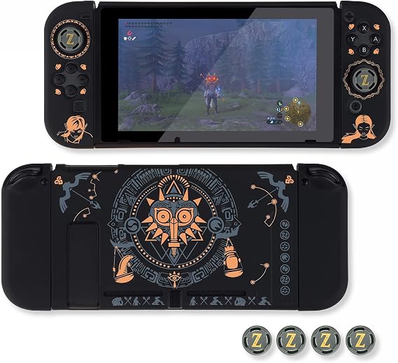 Dockable Protective Case Compatible with Switch, Hard Shell Case cover for Switch and Joy-Con Controllers Shock-Absorption and Anti-Scratch Design Protective