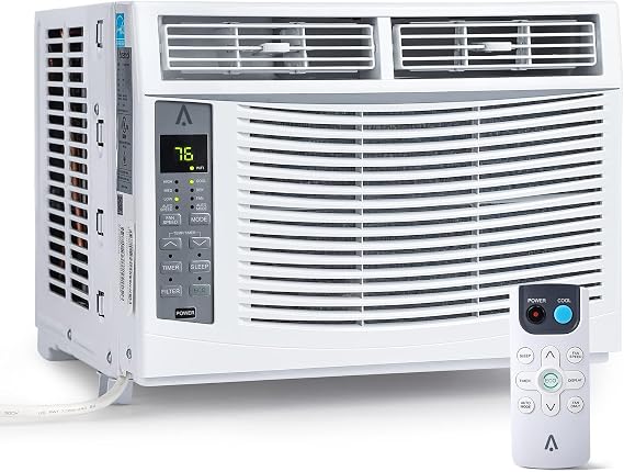 WIFI Window Air Conditioner, 6000 BTU Window Unit Air Conditioner W/Remote&App Control, Window Ac Units for Bedroom Room, Fast Cooling Up to 250 Sq.Ft, 50db Quiet Operation, Energy Savings, 110-115V