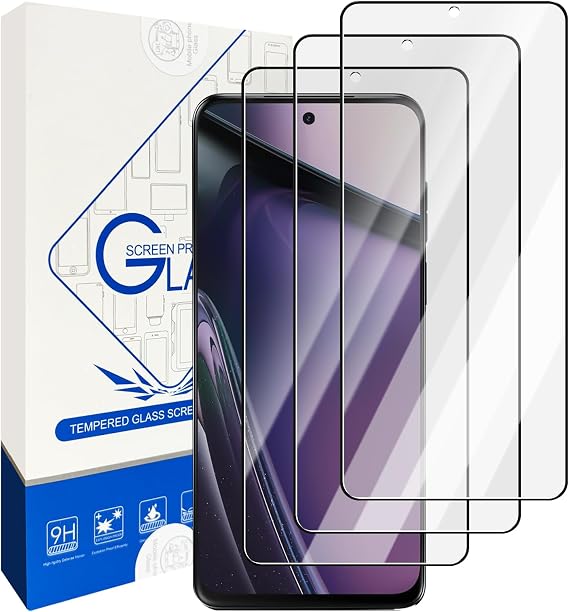 3 Pack for Motorola Moto Edge 50 Neo Screen Protector,HD Tempered Glass,2.5D full Coverage,9H Hardness,Anti-Scratch,Bubble Free