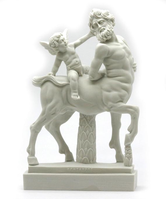 Centaur & Cupid Mythology Greek Roman Cast Marble Statue Sculpture Copy 9"