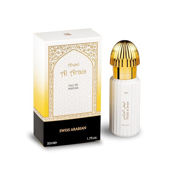 Swiss Arabian Abyad Al Arais - Cologne for Men and Women - Fruity Amber Fragrance with Top Notes of Apple, Grapes, Pineapple, and Grapefruit - 1.7 oz