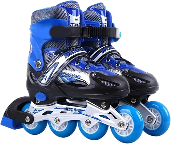 Inline Skates for Kids Inline Skates Kids Roller Skates Adjustable Roller Skates Rollerblades Illuminated Roller Skates Silent Breathable with Illuminated Wheels for Kids Girls Boys Teenagers