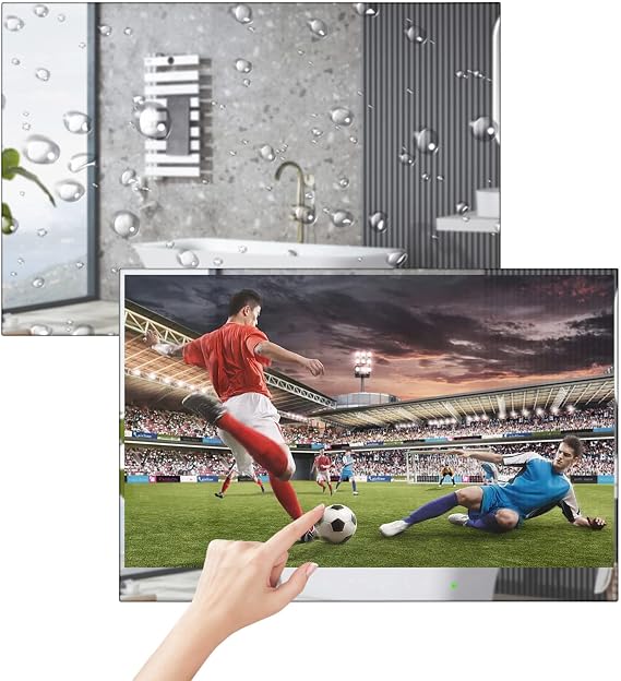 22inch Smart Mirror Bathroom TV 1080P IP66 Waterproof Android 11.0 System with Integrated HDTV(ATSC) Tuner, Built-in Speakers, Wi-Fi and Bluetooth,TBLS11014, 2026 Model