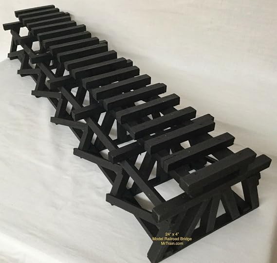 Dechants Railroad Express O ScaleGauge Wooden Lowboy Trestle | 24 Bridge | Works wFasttrack | USA Made