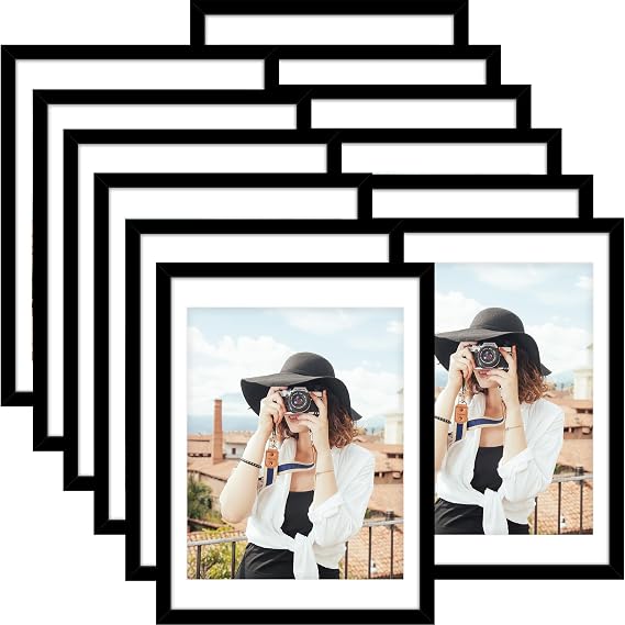 Picrit 18x24 Picture Frame Set of 12, Modern Gallery Wall Frames, Black