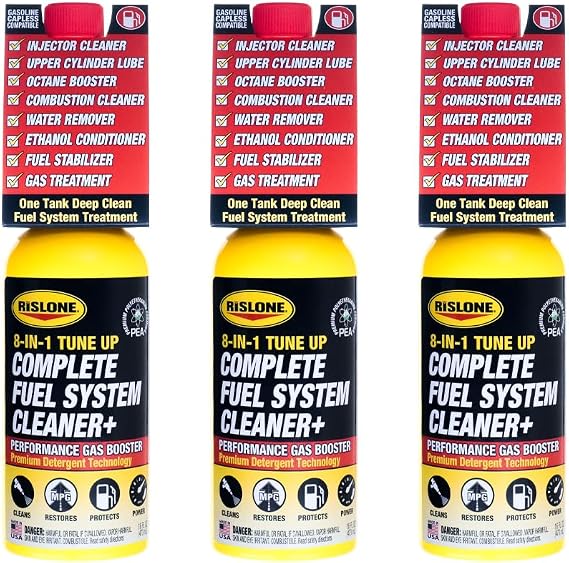 Rislone Complete Fuel System Cleaner+ | 8-in-1 Tune Up, 3-Pack
