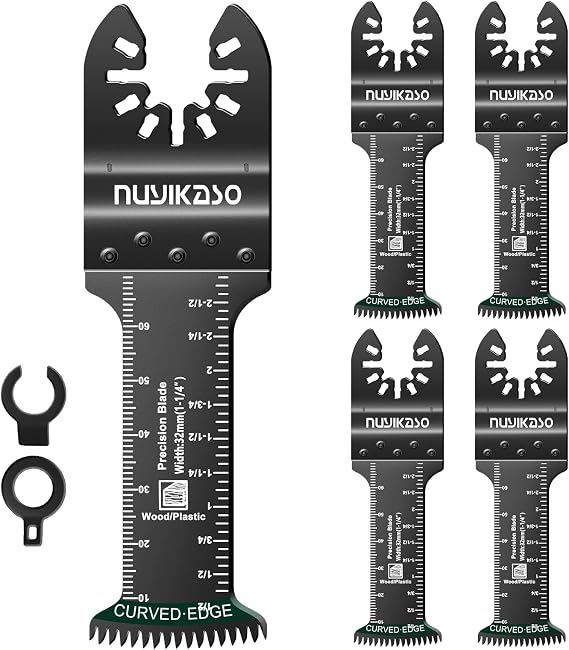 5Pcs Japanese Tooth Multi Tool Blade Wood Plastic Extra Long Reach