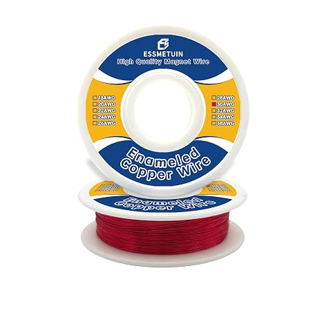 Enameled Copper Wire for Transformers Inductors, Motor, 30 AWG Magnet Wire - 50G -2Roll Temperature Rating 155C
