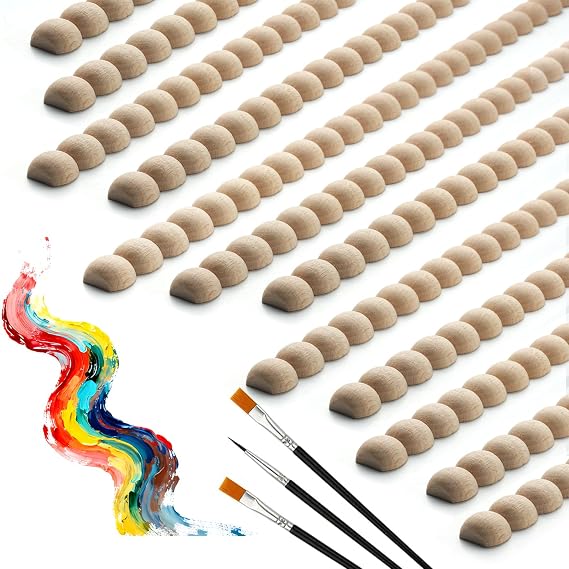 12 Pcs Beaded Wood Trim, Round Wood Beads Moulding Strips Paintable