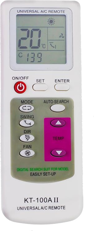 Navitech User Friendly AC Air Conditioning/Conditioner Remote Control Compatible with The Panasonic BE R410A KIT-BE25-TKE, KIT-BE25-TKE, KIT-BE50-TKE,