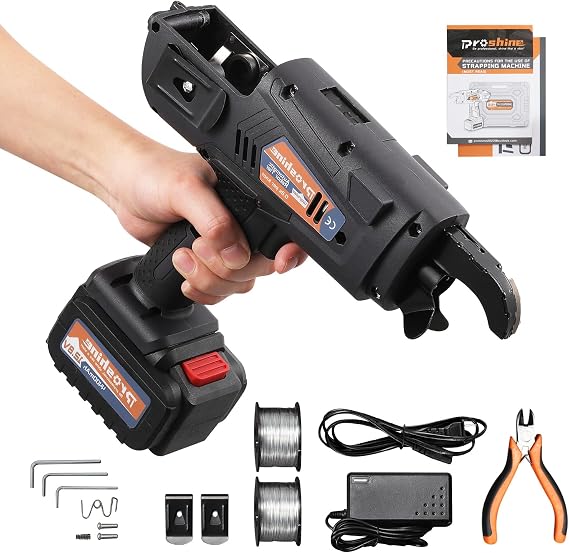 Automatic Rebar Tier 0.3-1.3" Rebar Tying Gun + Battery & 2PCS Wie | 4400mAh Rechargeable Battery + 2PCS Rebar Tie Wire Rebar Tier Tying Machine 0.8S a Knot