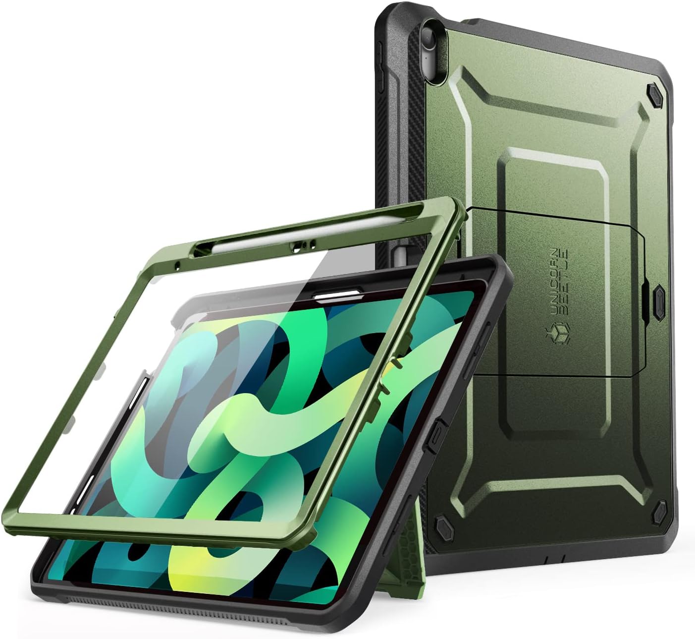 SUPCASE Bumper Case for iPad 11th Gen A16 Chip 11 Inch 2025 360 Degree Protective Case with Screen Protector Stand and Pen Holder [Unicorn Beetle Pro] Hard Case for iPad 10th 10.9 Inch 2022 (Green)
