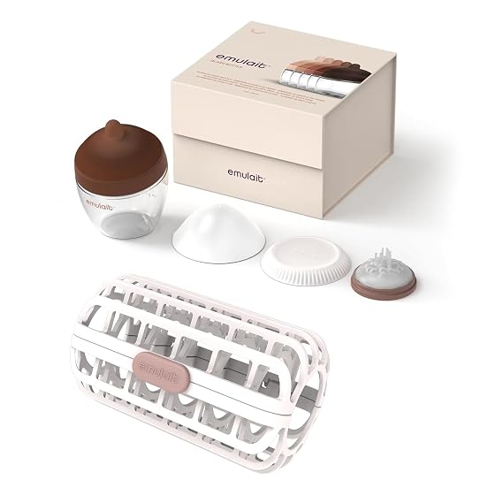 Emulait Classic Glass Baby Bottle, Shape 4, Color Deep & Dishwasher Basket Bundle
