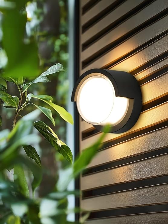 Ucuz Geldi 15w Modern Tasarım Led Aplik İç ve Dış Mekan Duvar Lambası Cata Dominik 3200k Gün Işığı Bahçe Duvar Apliği (Yuvarlak) [Enerji Sınıfı F]