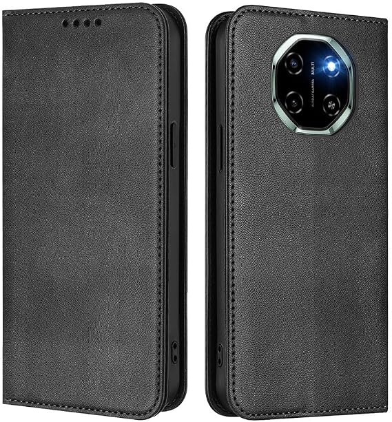 Case for Blackview Shark 6 5G Case [Magnetic Closure] PU Folio Leather Wallet Phone Case Protective Cover with Card Slot and Stand Function Black