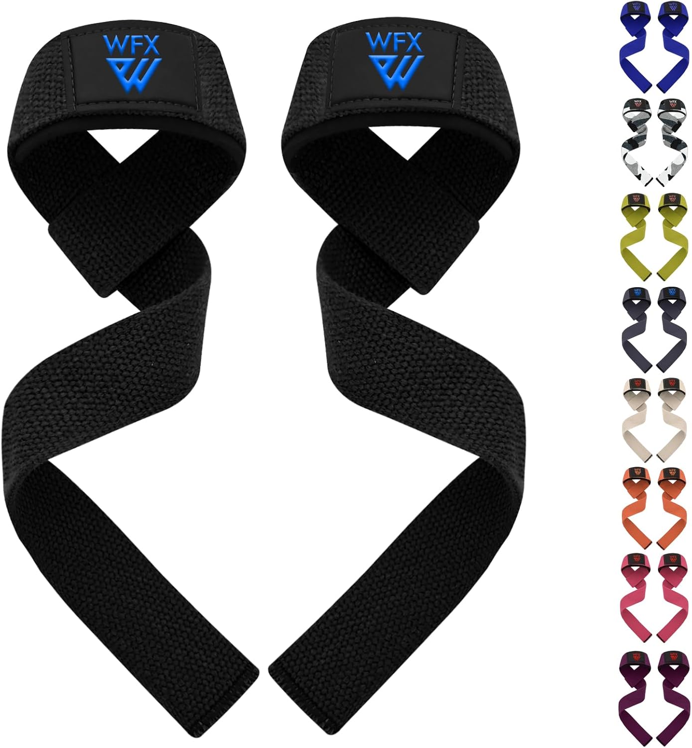 WFX Weight Lifting Straps Wrist Support Padded Neoprene Gym Cross Training Hand Bar weightlifting Straps Fitness Bodybuilding Power Exercise Grips Deadlift Men Women