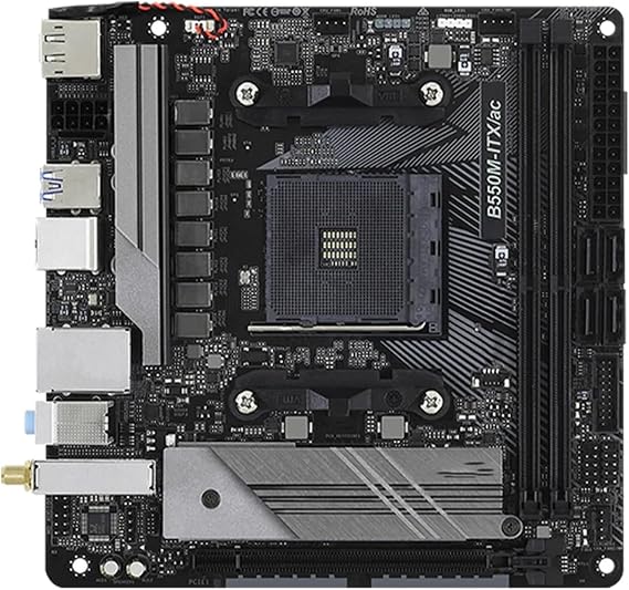 Computer Motherboards Fit For ASROCK B550M-ITX/AC AM4 B550 Mini-ITX Motherboard For Ryzen 9/5/7 5800X3D 5600X 3600 CPU DDR4 HDMI PCI-E X1 M.2 Gaming Mainboard motherboards