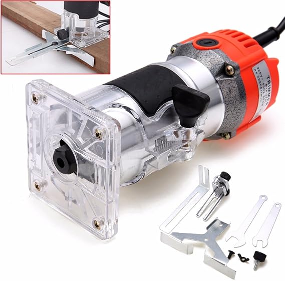 1Set 6.35mm Electric Hand Wood Trimmer Router Woodworking Laminate Palm Router Joiner Tool 800W 220V 50/60HZ