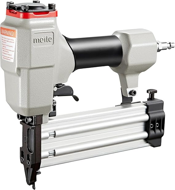 meite F50G Brad Nailer 18 Gauge 3/4-inch to 2-inch Pneumatic Tool with Trigger Safety for Woodworking Projects