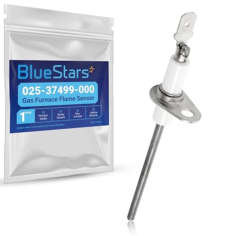 BlueStars 025-37499-000 Gas Furnace Flame Sensor Compatible with York Luxaire Coleman Gas Furnace Replacement Part for 1-025-37499-000, 025-37499-000 and Others