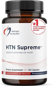 Designs for Health HTN Supreme - Cardiovascular Support with Bonito + Grape Seed Extract Supplement Designed to Help Promote Healthy Blood Pressure 120 Capsules