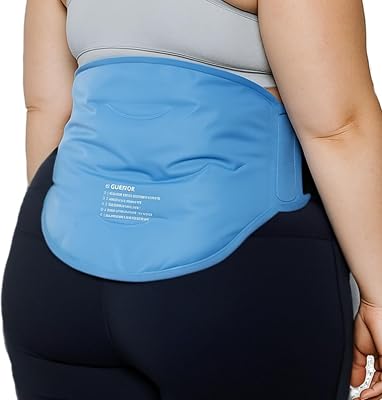 King Mills Plus Size Reusable Back Ice Pack for Lower Back Pain for Cold or Hot Therapy, Ideal as Ice Pack Belt with Strap for Lower Lumbar, and Tailbone Discomfort